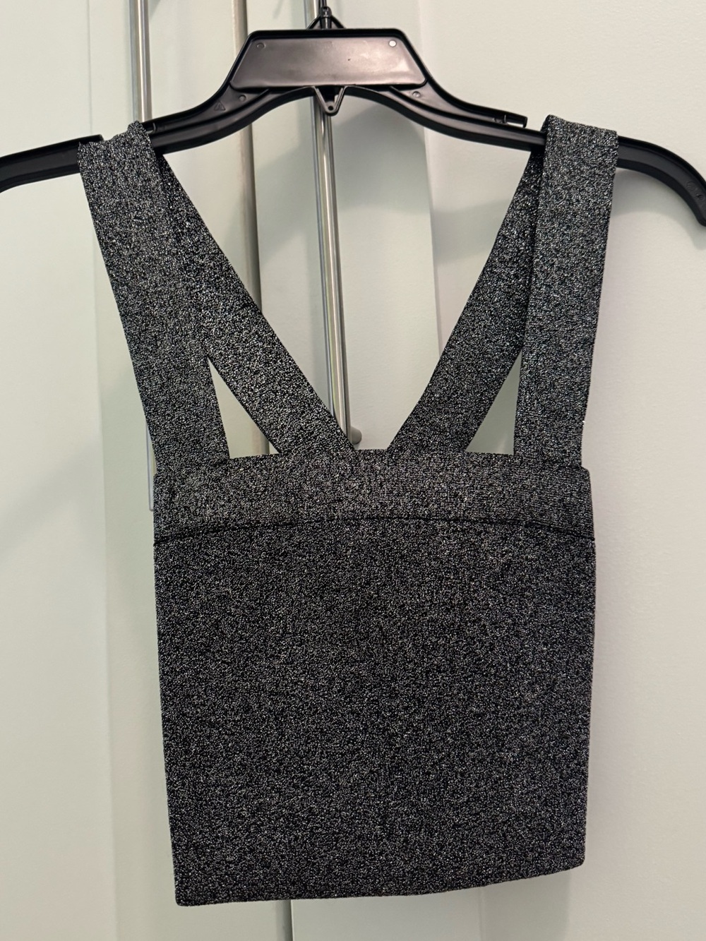 Derek Lam 10 Crosby Silver Crop Tank